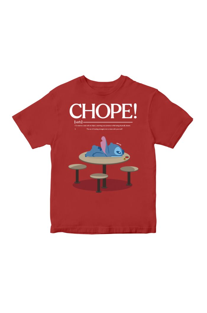 STITCH CHOPE T-SHIRT - KIDS RED XL