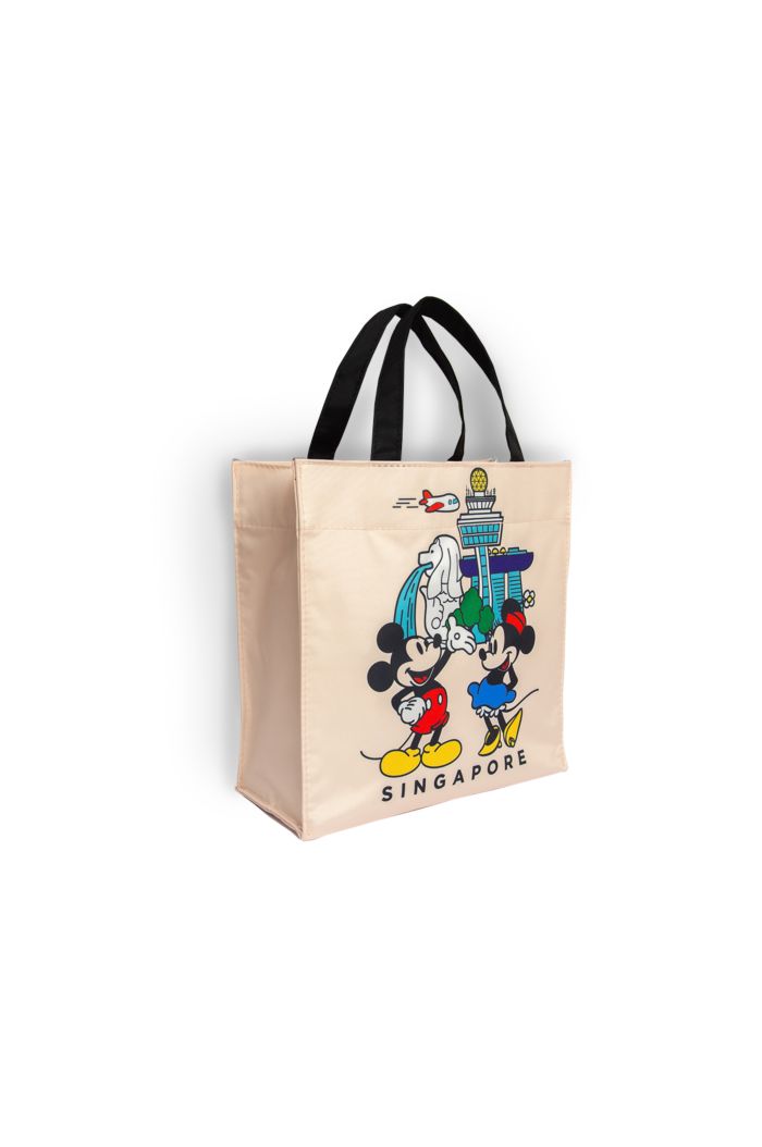 MICKEY LOVE SG CHANGI AIRPORT LUNCH BAG BEIGE 23.5cm x 23.5cm