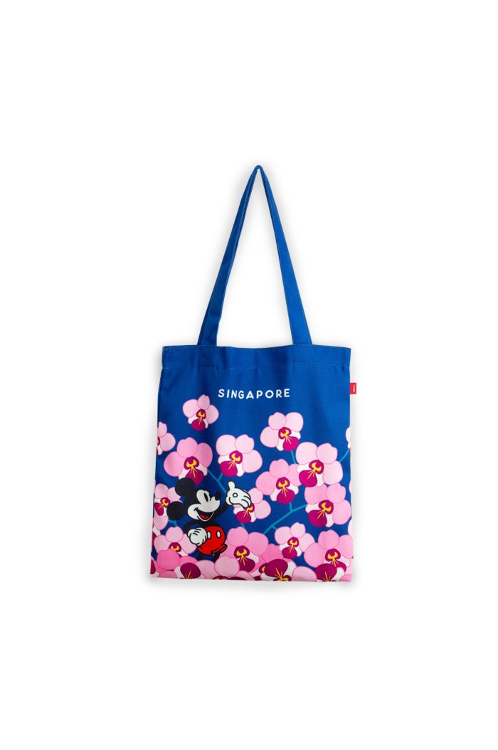 MICKEY LOVE SG ORCHIDS CANVAS TOTE BAG