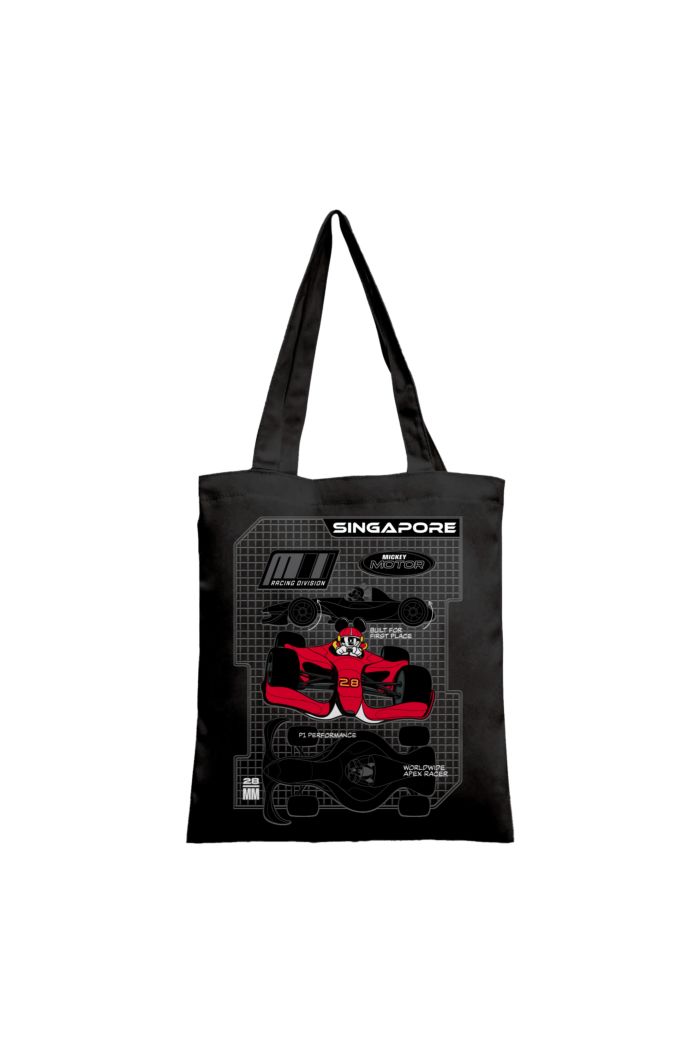 MICKEY SG RACER BLUE PRINT CANVAS TOTE BAG