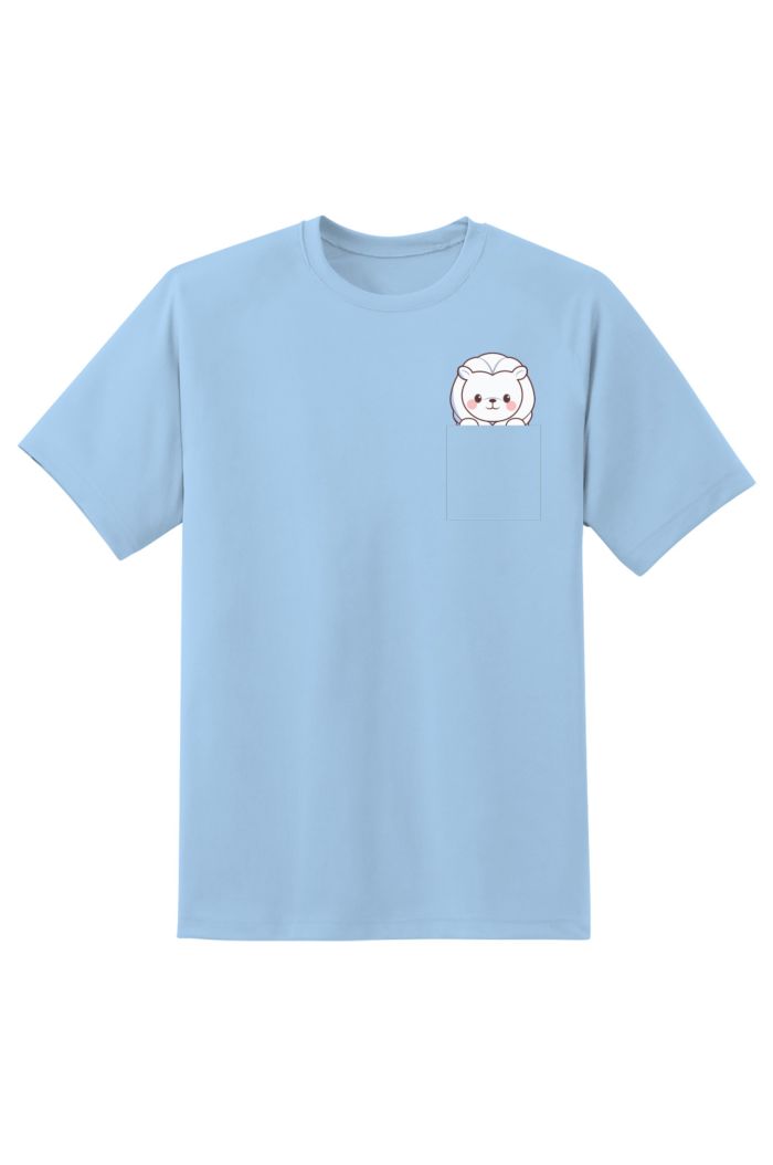 MR MERLION POCKET T-SHIRT LIGHT BLUE XS