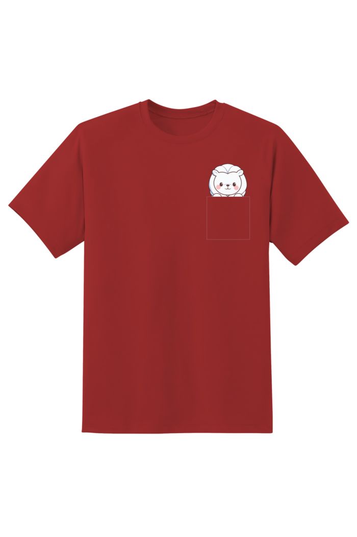 MR MERLION POCKET T-SHIRT RED XS