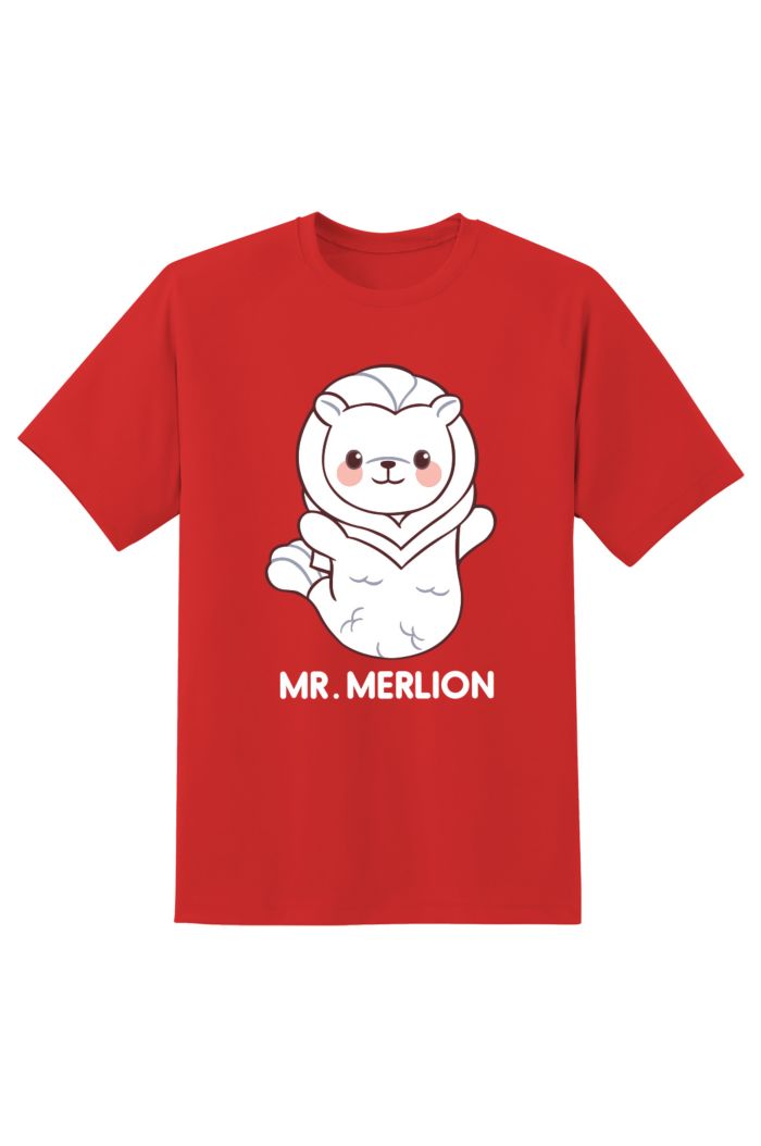 MR MERLION T-SHIRT RED XS