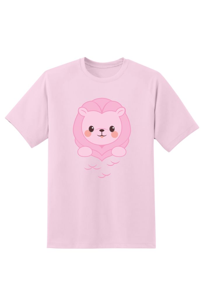 MR MERLION BIG FACE T-SHIRT LIGHT PINK XS