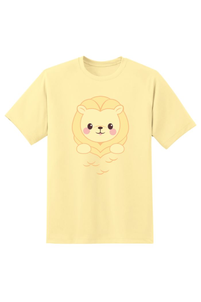 MR MERLION BIG FACE T-SHIRT LIGHT YELLOW XS