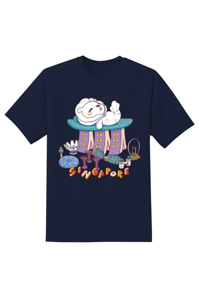 MR MERLION SLEEPING T-SHIRT NAVY XS