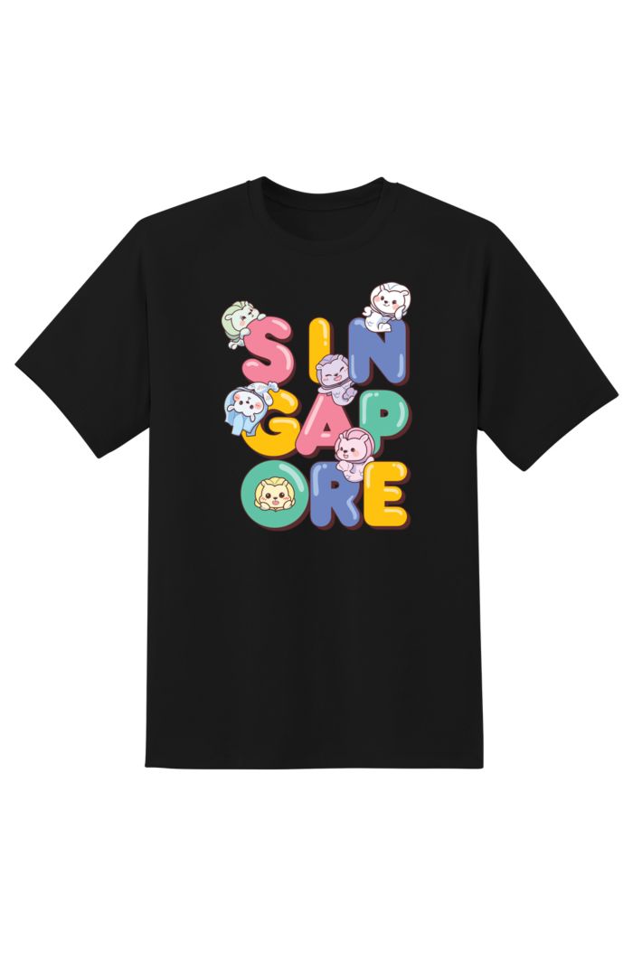 MR MERLION SIN-GAP-ORE T-SHIRT BLACK XS