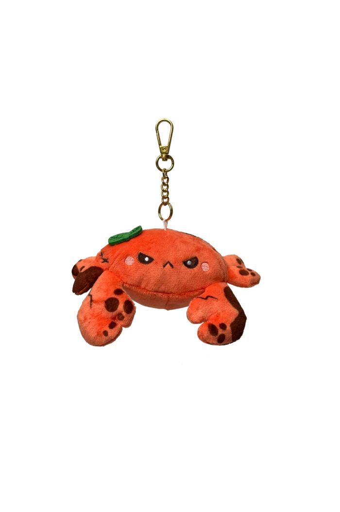 MR MERLION 3.5 PEPPER CRABBY PLUSH KEYRING BROWN S