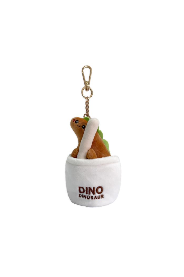 MR MERLION 3.5 DINO DINOSAUR PLUSH KEYRING BROWN S