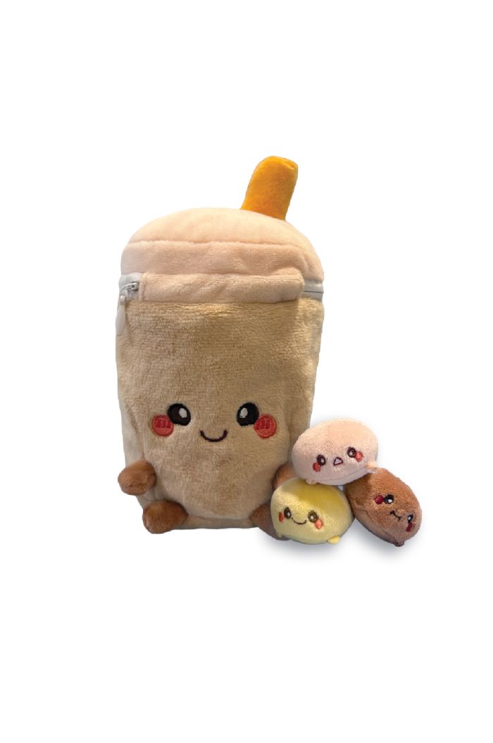 MMF 3.5" BOBA & BABIES PLUSH KEYRING  LIGHT BROWN S