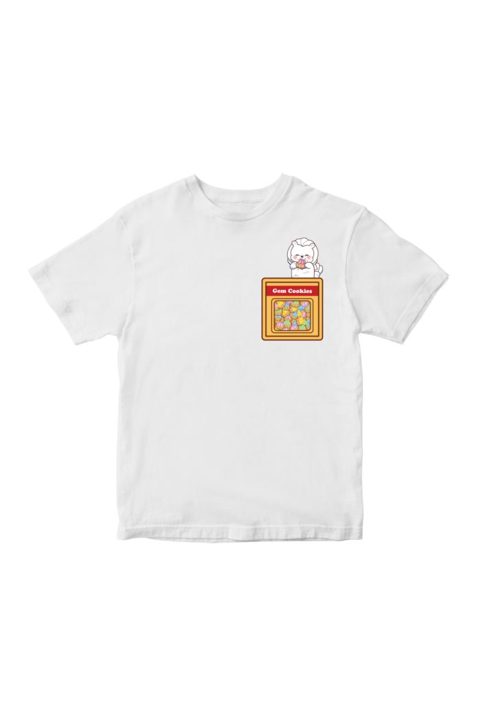 MR MERLION GEM COOKIE T-SHIRT - KIDS WHITE M