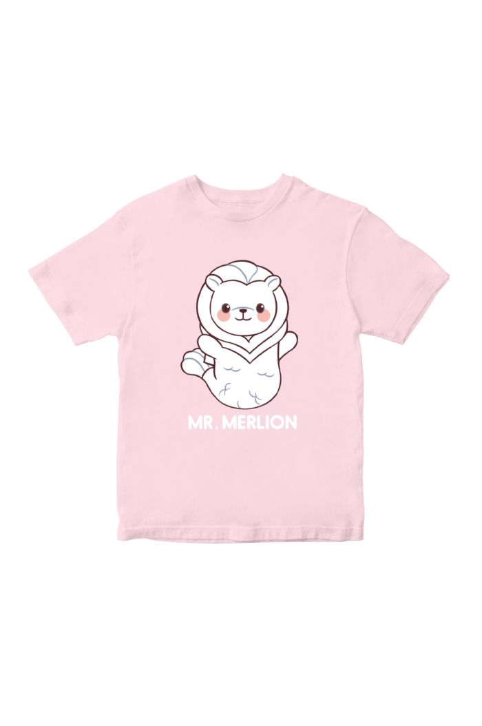 MR MERLION T-SHIRT - KIDS LIGHT PINK S