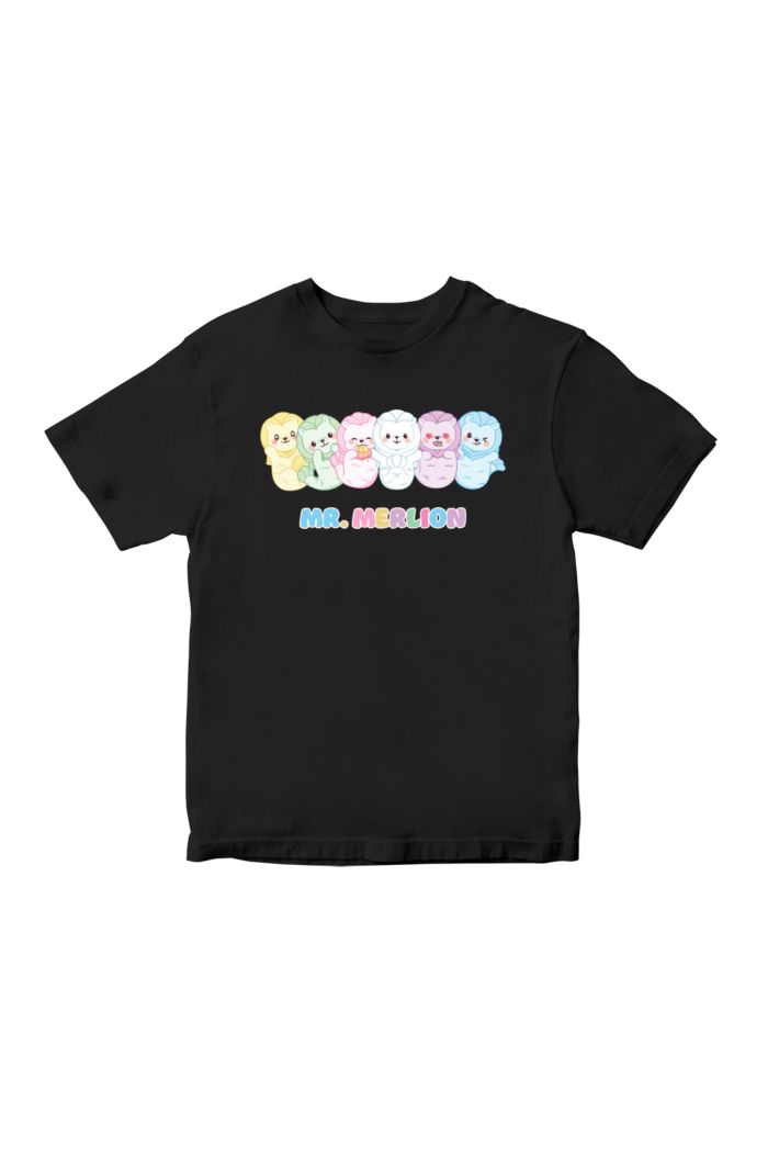 MR MERLION FAMILY T-SHIRT - KIDS BLACK S