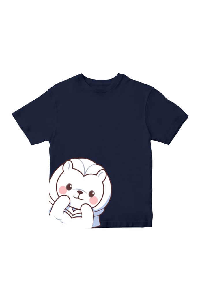 MR MERLION PEEP T-SHIRT - KIDS NAVY L