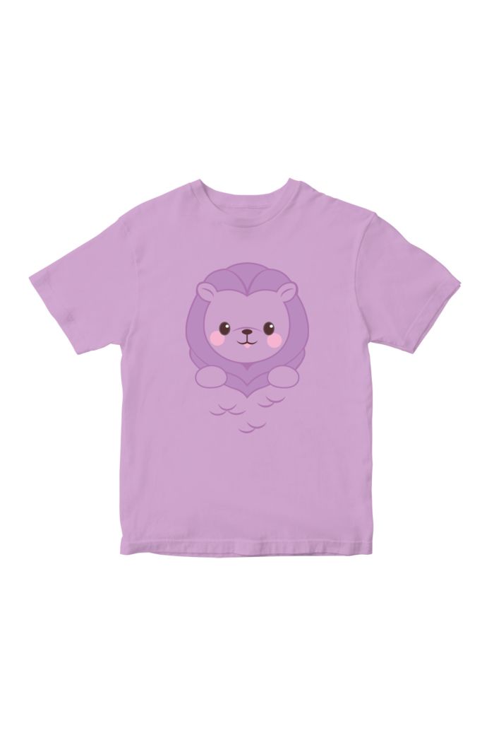 MR MERLION BIG FACE T-SHIRT - KIDS LAVENDER L