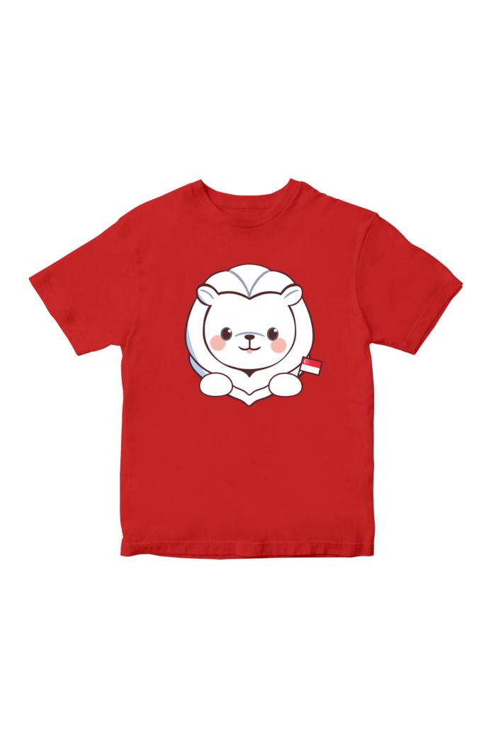 MR MERLION FLAG T-SHIRT - KIDS RED L