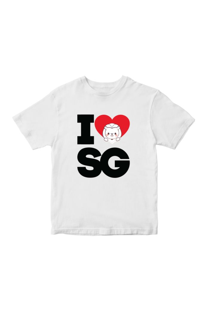 MR MERLION I LOVE SG T-SHIRT - KIDS WHITE S