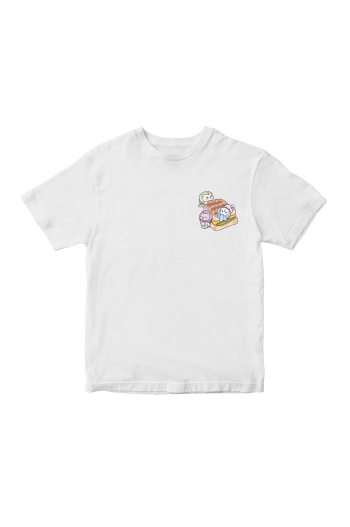 MR MERLION KAYA TOAST SET A T-SHIRT - KIDS WHITE M