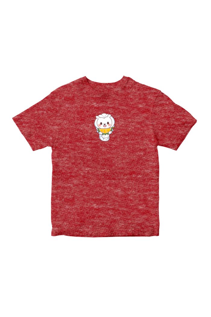MR MERLION DURIAN GUIDE T-SHIRT - KIDS HEATHER RED XL