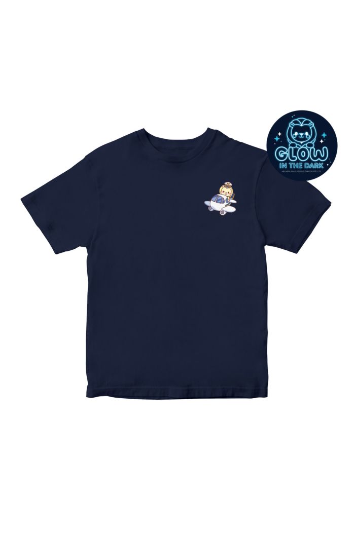 MR MERLION PILOT BUBBLES T-SHIRT T-SHIRT - KIDS NAVY S