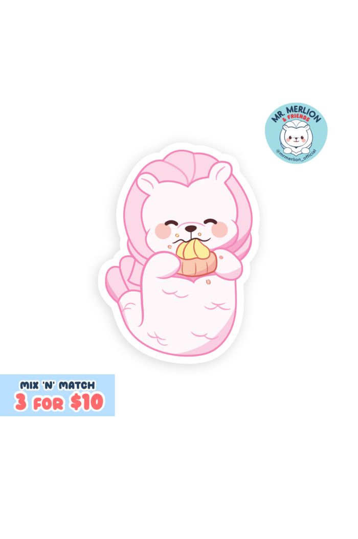 MR MERLION MERLION PINK STICKER