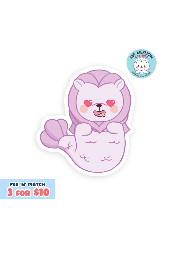 MR MERLION MERLION LAVENDER STICKER