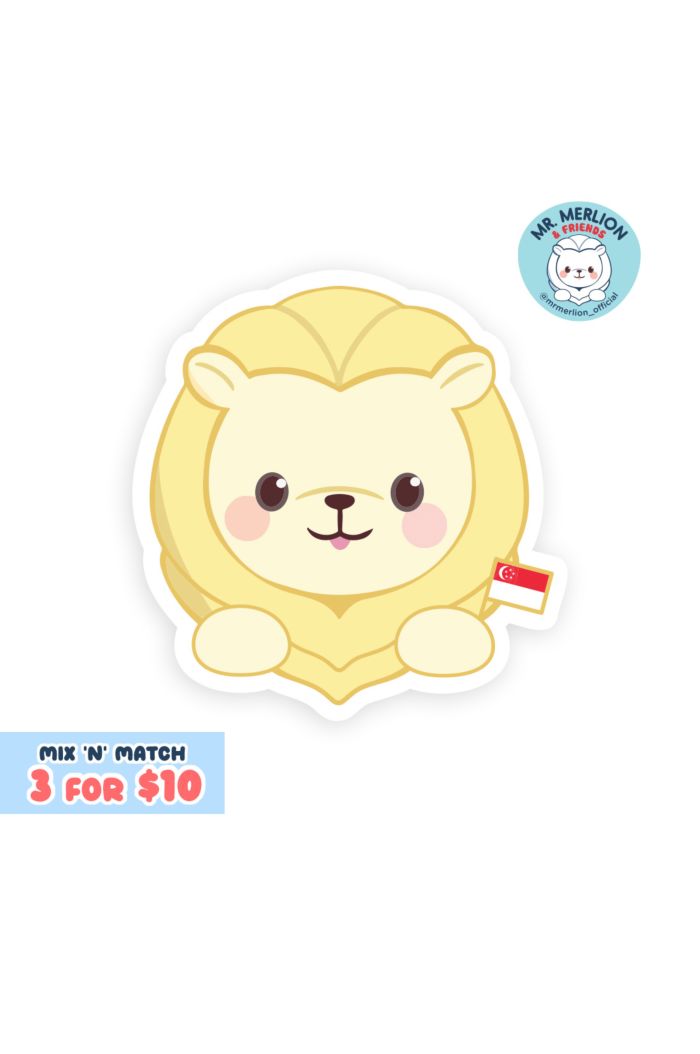 MR MERLION MERLION FLAG YELLOW STICKER