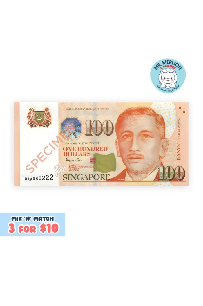 MR MERLION 100 DOLLARS NOTE STICKER