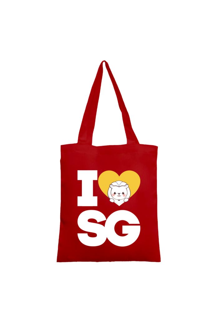 MR MERLION & FRIENDS I LOVE SG CANVAS TOTE BAG