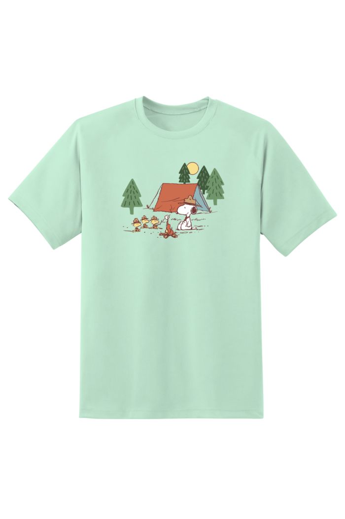 PEANUTS CAMPING T-SHIRT MINT S