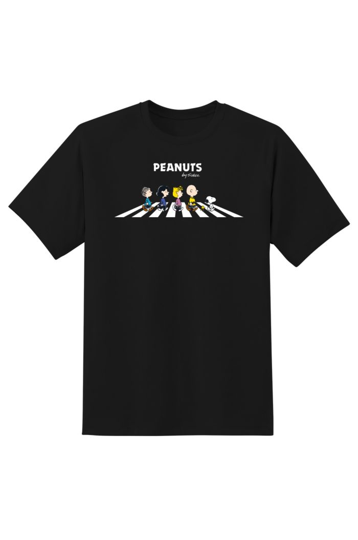 PEANUTS PEANUTS ROAD T-SHIRT BLACK XS