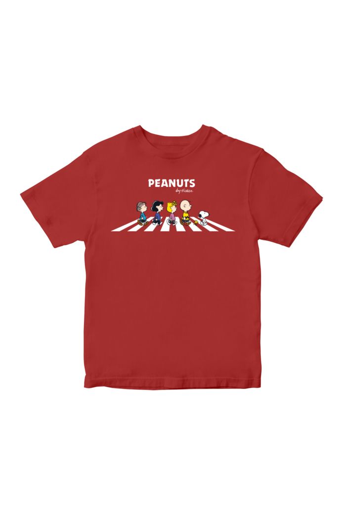 PEANUTS PEANUTS ROAD T-SHIRT - KIDS RED M