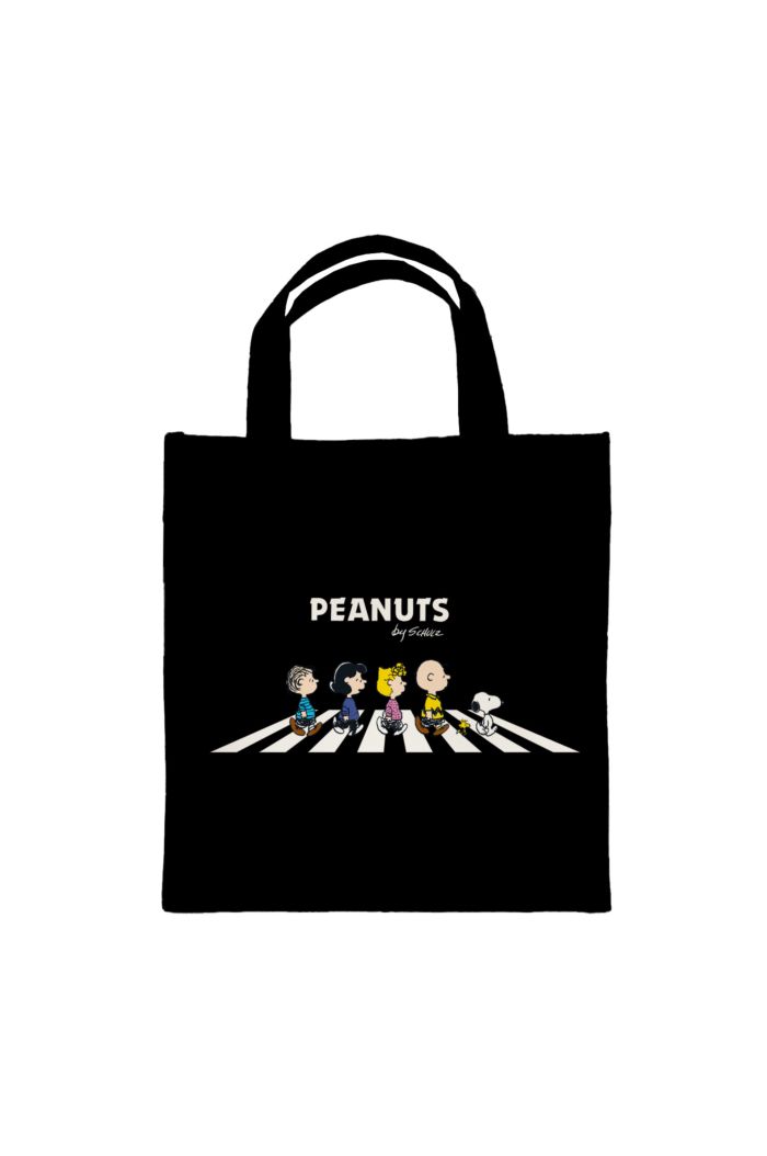 PEANUTS  PEANUTS ROAD LUNCH BAG BLACK 23.5cm x 23.5cm