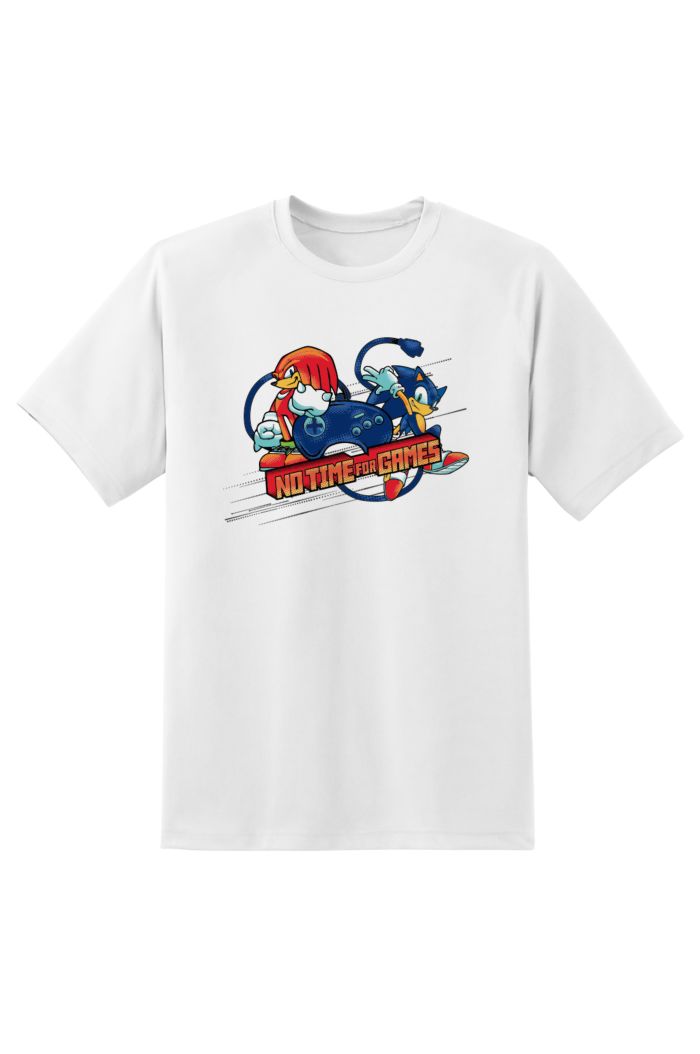 SONIC NO TIME FOR GAMES T-SHIRT WHITE XS