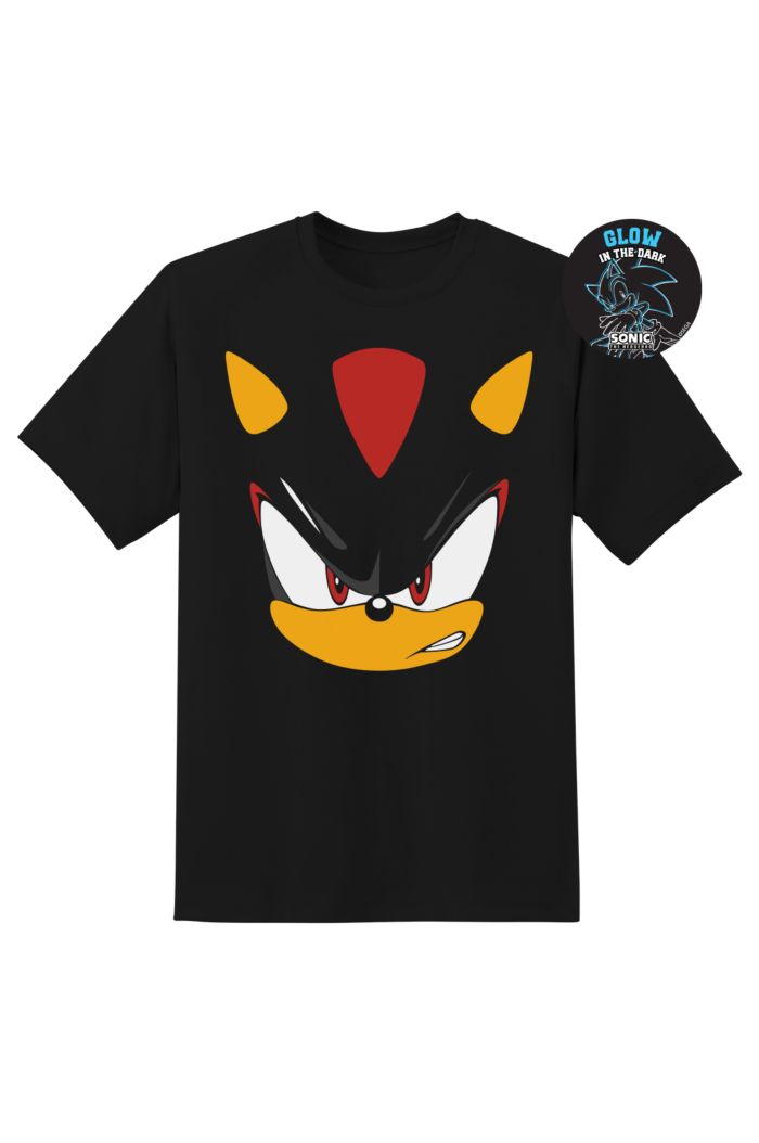 SONIC SHADOW BIG FACE T-SHIRT BLACK XS