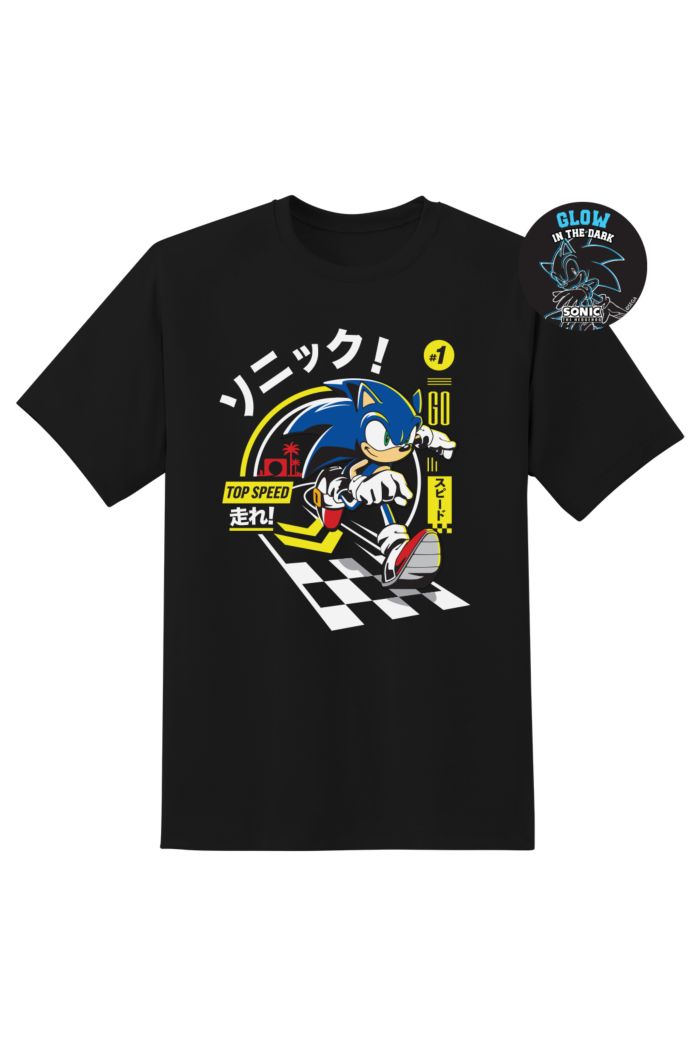 SONIC GLOW J-RACE T-SHIRT BLACK XS