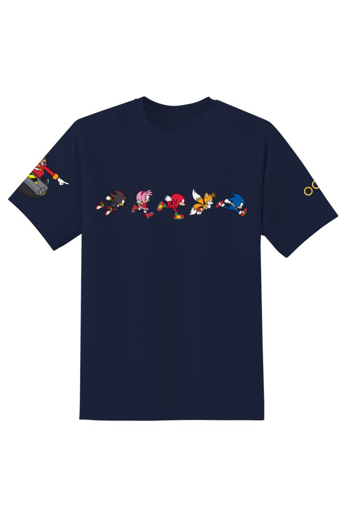 SONIC SONIC AND FRIENDS RUN T-SHIRT NAVY S