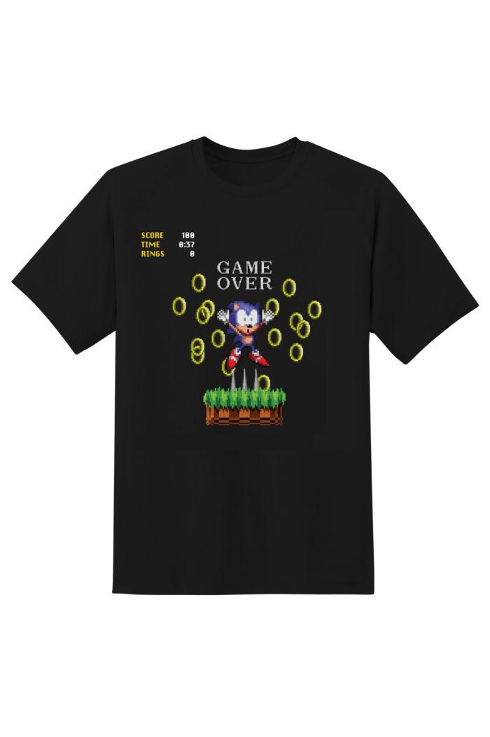 SONIC GAME OVER T-SHIRT BLACK XS