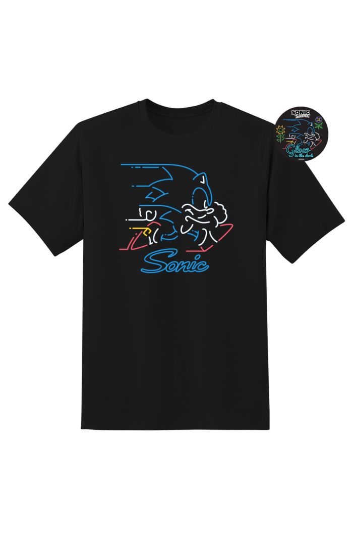 SONIC NEON SONIC T-SHIRT BLACK XS