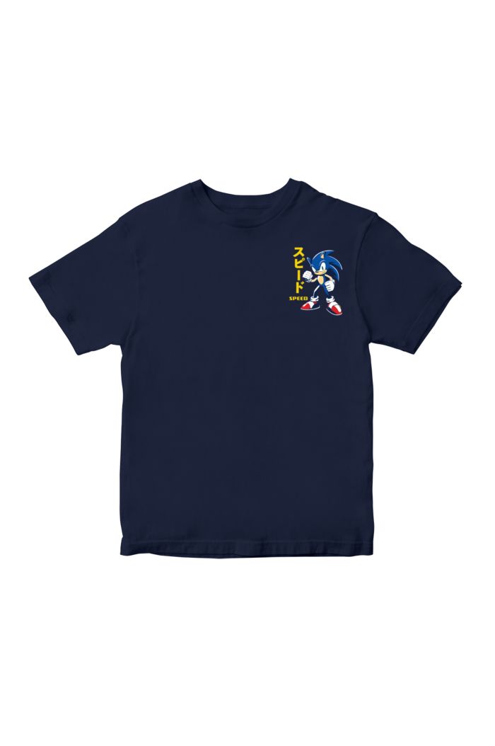 SONIC MANGA EGGMAN AND SONIC T-SHIRT - KIDS NAVY S
