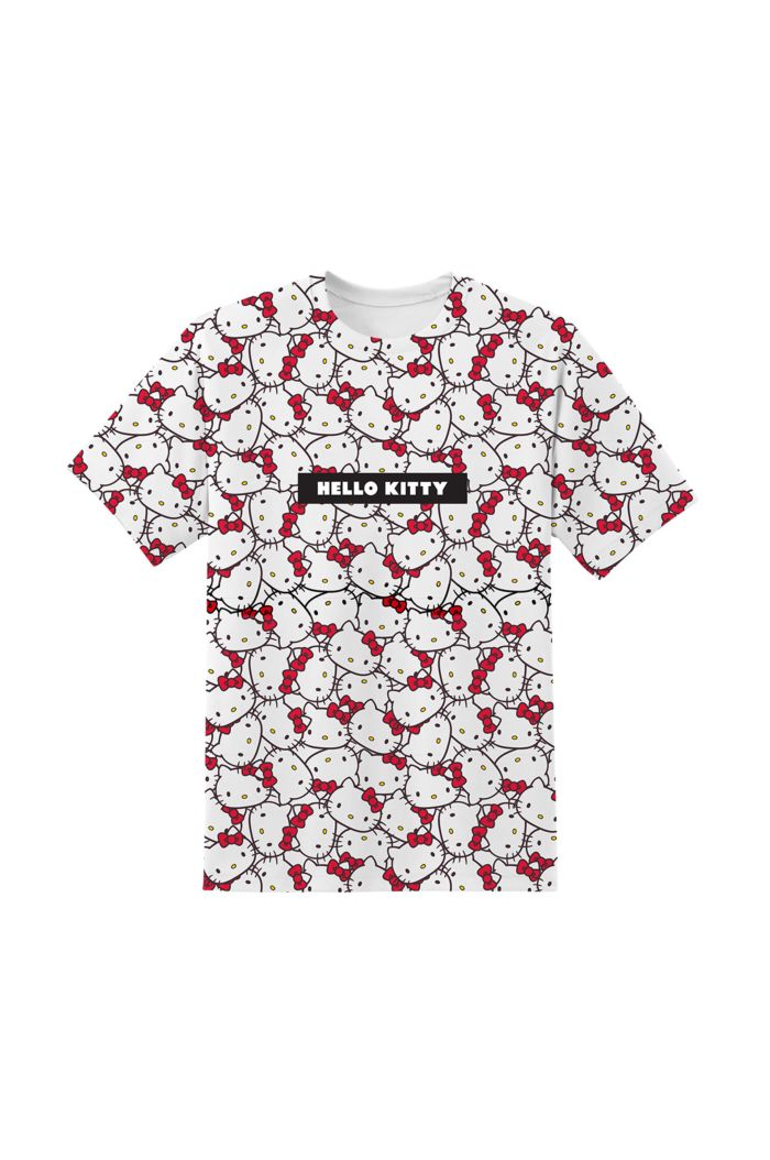 SANRIO HELLO KITTY FACE ALLOVER T-SHIRT