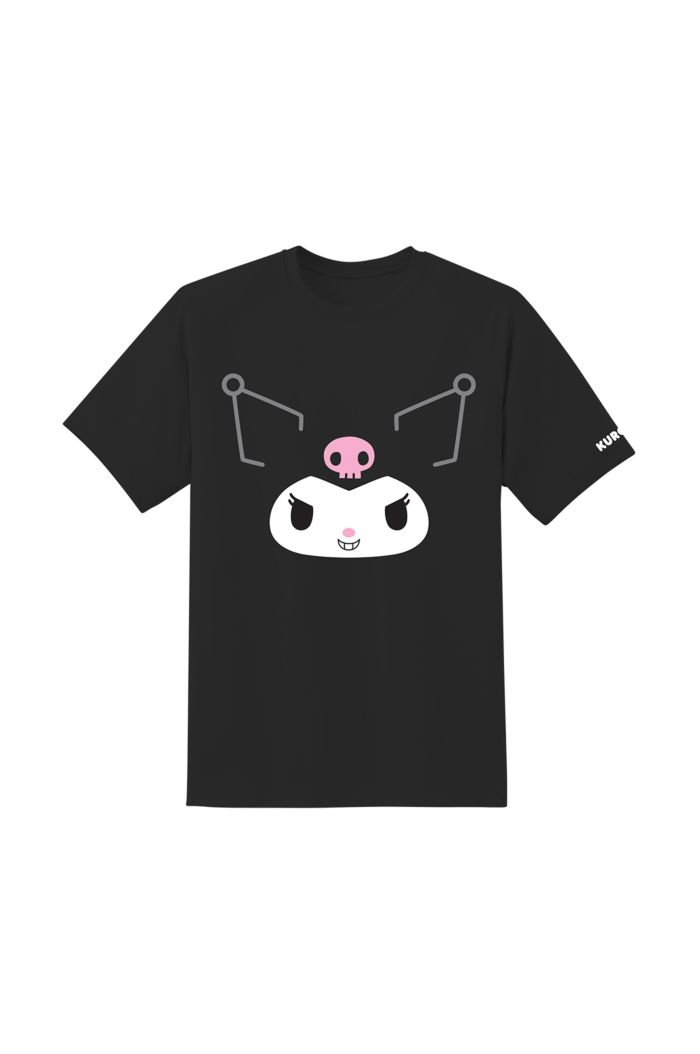 SANRIO KUROMI FACE T-SHIRT BLACK S