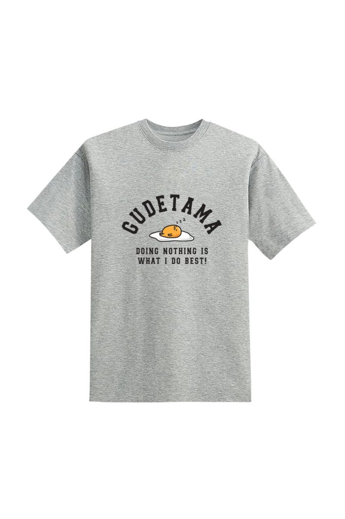 SANRIO GUDETAMA DOING NOTHING T-SHIRT GREY M