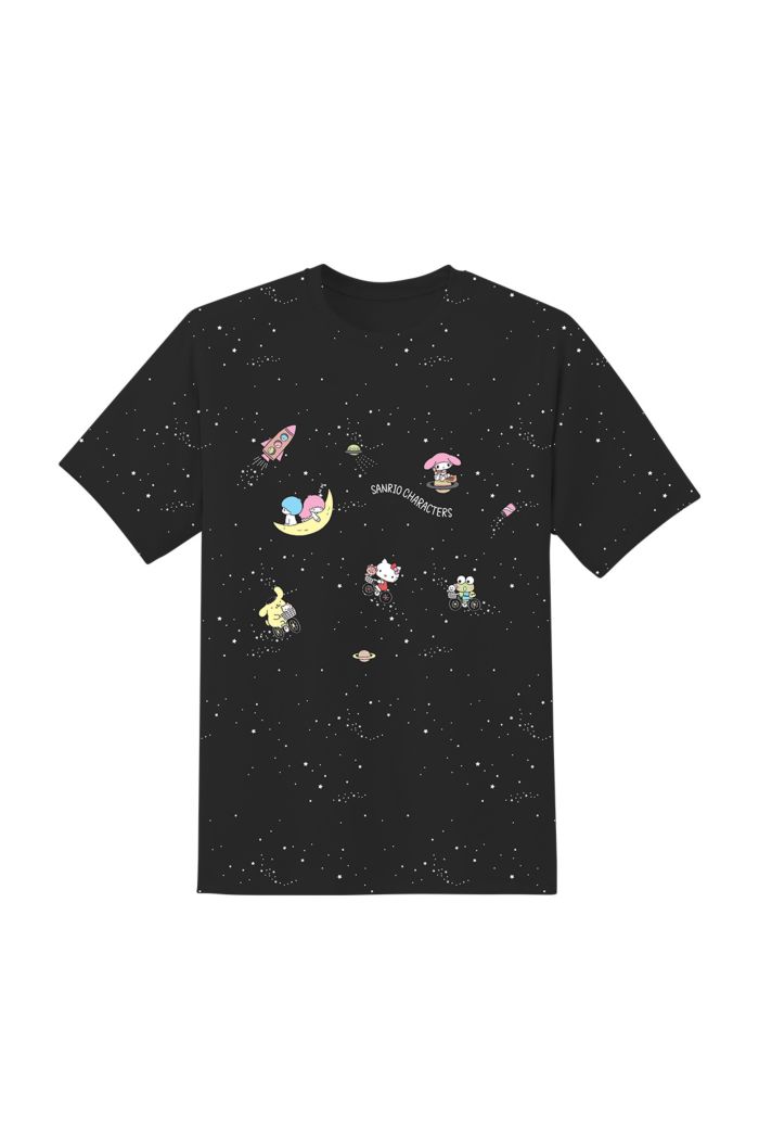 SANRIO MIX STARY NIGHT GLOW T-SHIRT BLACK XS