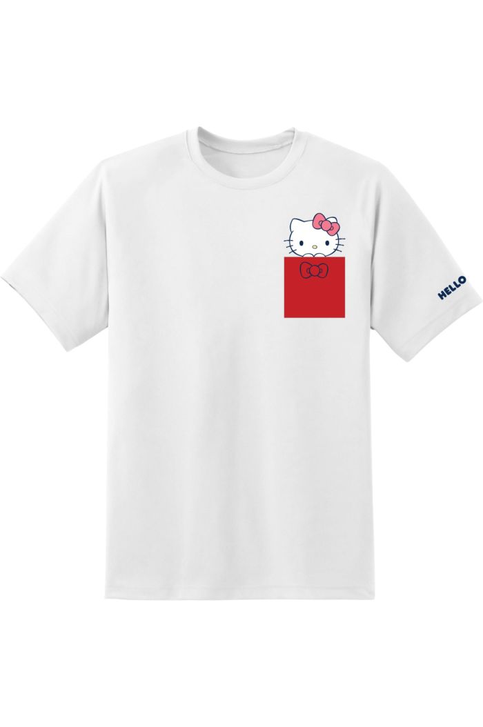SANRIO HELLO KITTY POCKET T-SHIRT WHITE L