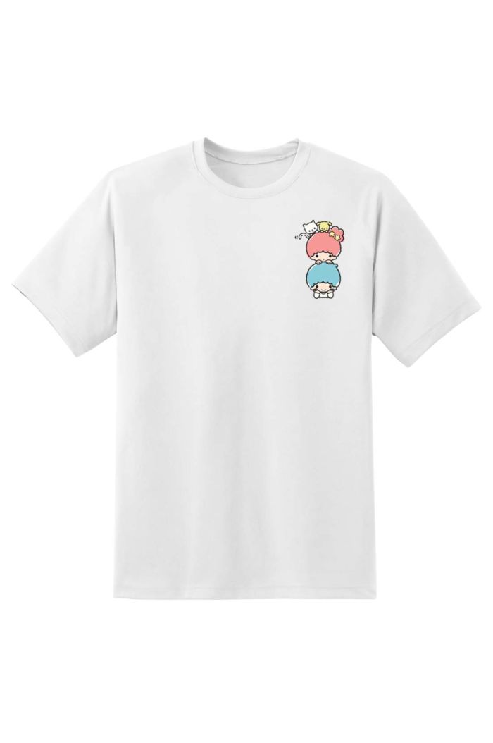 SANRIO LITTLE TWIN STARS STACKING T-SHIRT WHITE XL