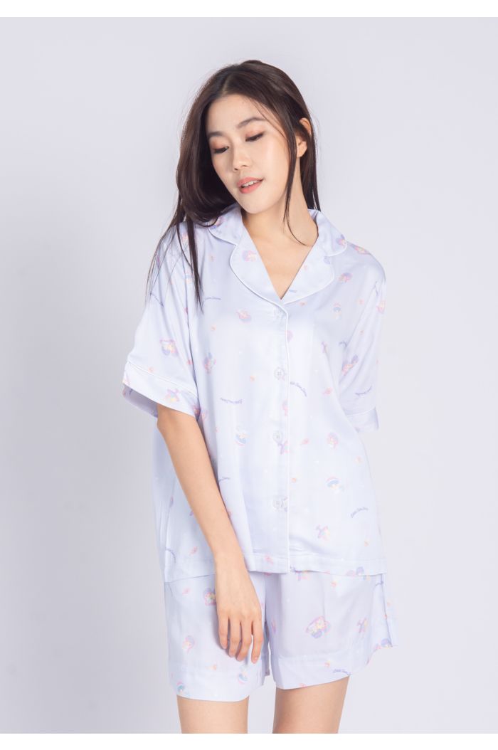 SANRIO LTS MY ROOM PYJAMAS SET PURPLE FREE SIZE