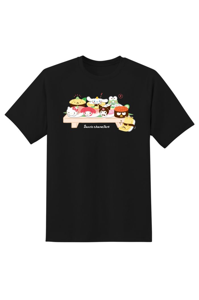 SANRIO MIX SUSHI SET T-SHIRT BLACK M