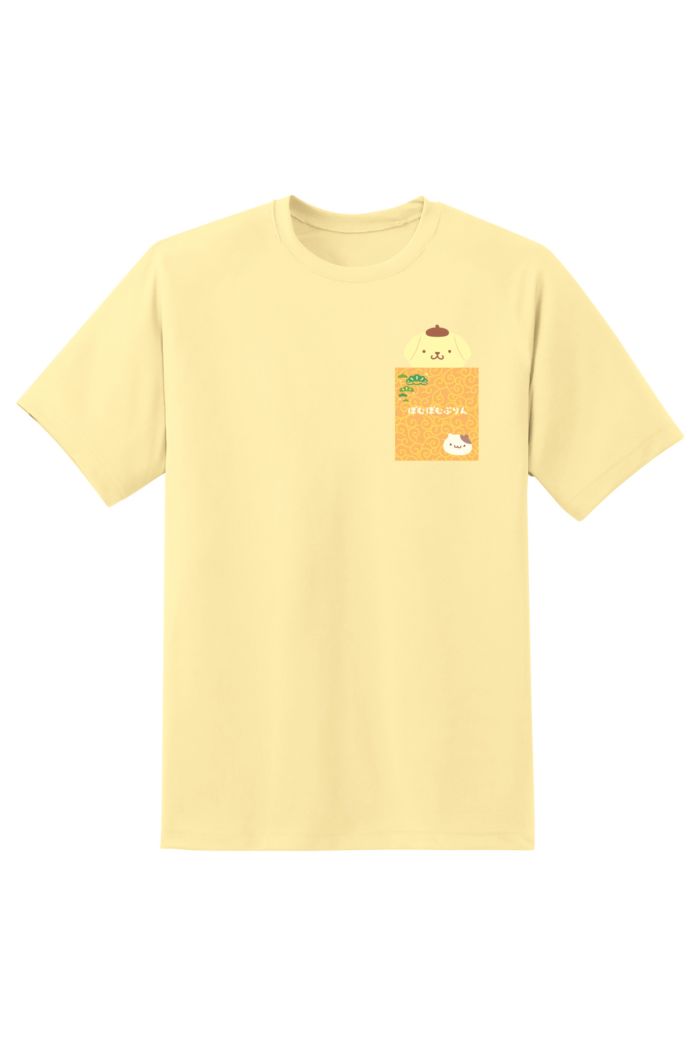 SANRIO PN OMANJU POCKET T-SHIRT LIGHT YELLOW S