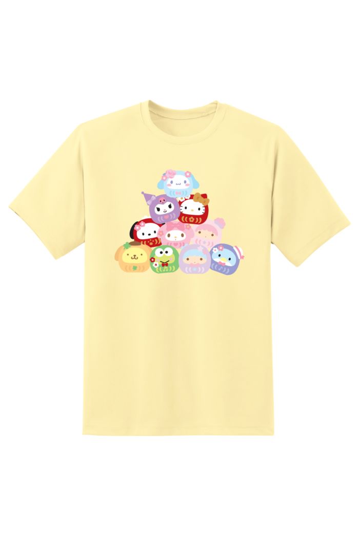 SANRIO MX DARUMA STACKING T-SHIRT LIGHT YELLOW S